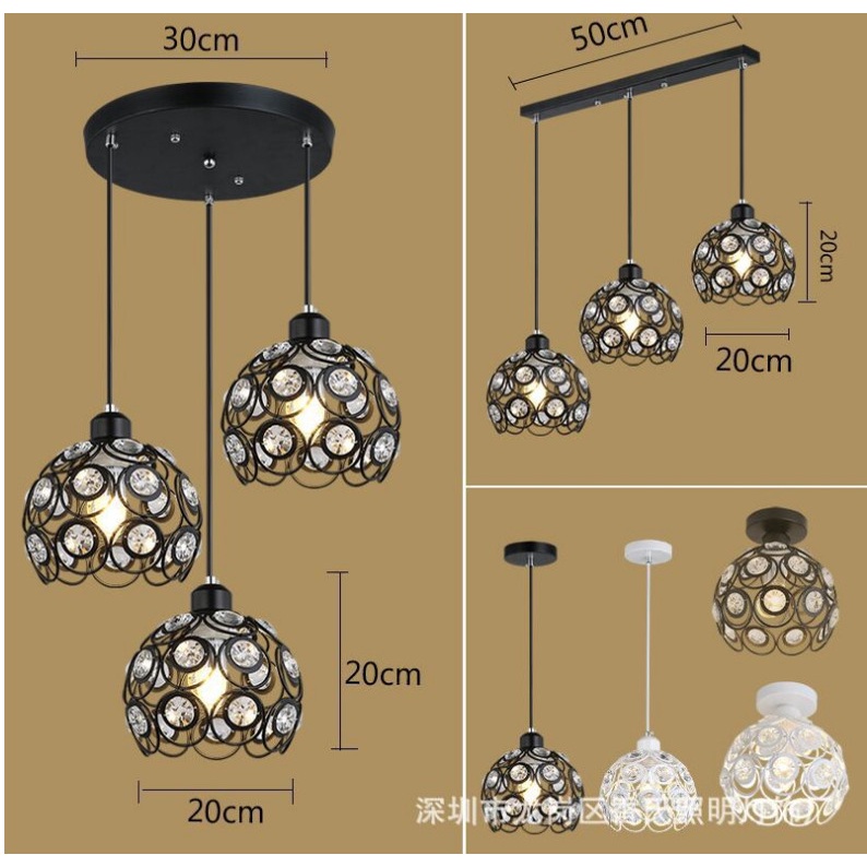 Đèn Thả Pha Lê KZ Sang Trọng Hiện Đại Trang Trí Phòng Ngủ, Phòng Bếp, Phòng Khách SHOWROOM Cực chất