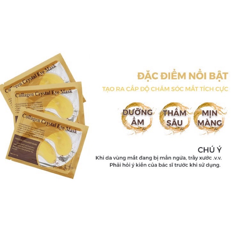 mặt na mắt bịt 2 miêng collagen gold.hết bông và thâm