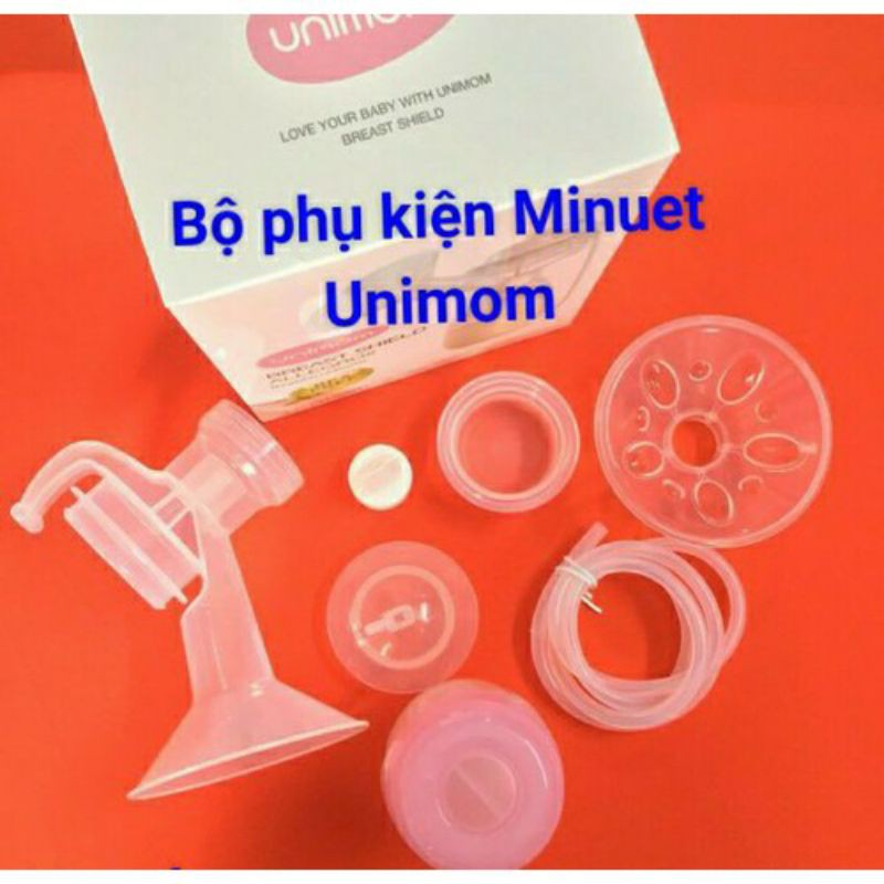 1 Bộ phụ kiện hút sữa Unimom Minuet - Hàn Quốc - thay thế cho Máy hút sữa điện đơn Đôi