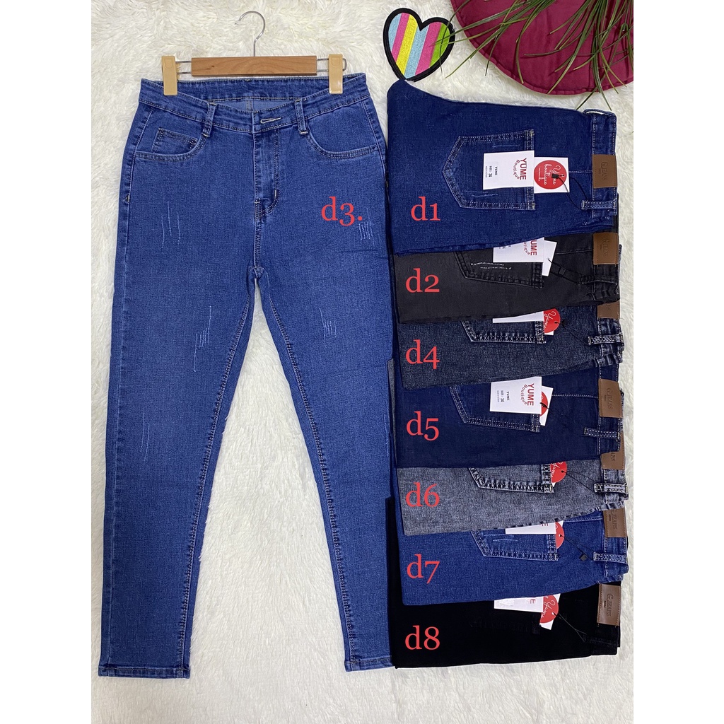 Quần Jeans Lưng Cao BigSize Cao Cấp * *Vải dày và co giãn. YuMe-036