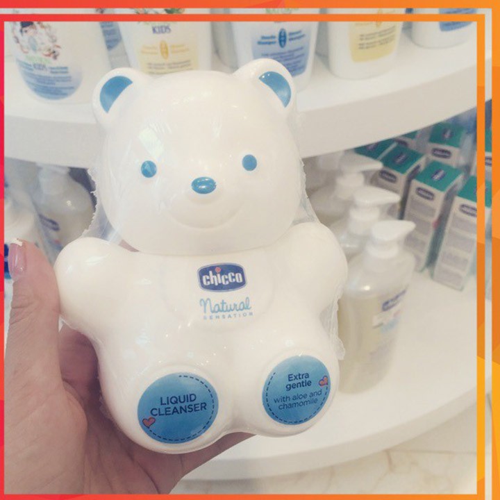 Sữa Tắm Dưỡng Da Natural Sensation Teddy Chicco 0M+ - Giúp Cân Bằng PH & Tăng Miễn Dịch Cho Da - CLC Pharmacy