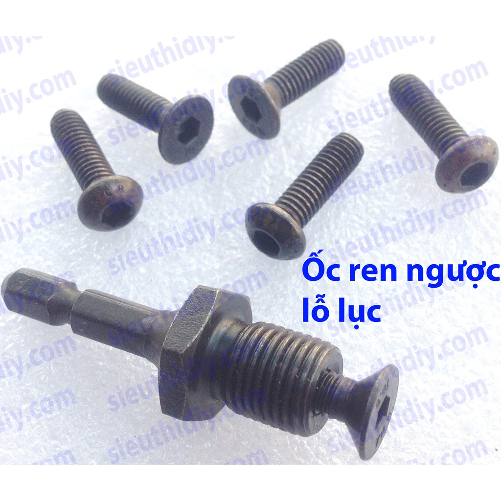 Ốc vít ren ngược M5 M6 lắp đầu khoan 10mm 13mm