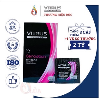 COMBO 2 Hộp Bao Cao Su VITALIS (Tặng Khẩu trang )Hộp 12 Chiếc Nhập Khẩu Từ GERMANY  Mỏng, Trơn Kéo Dài Thời Gian