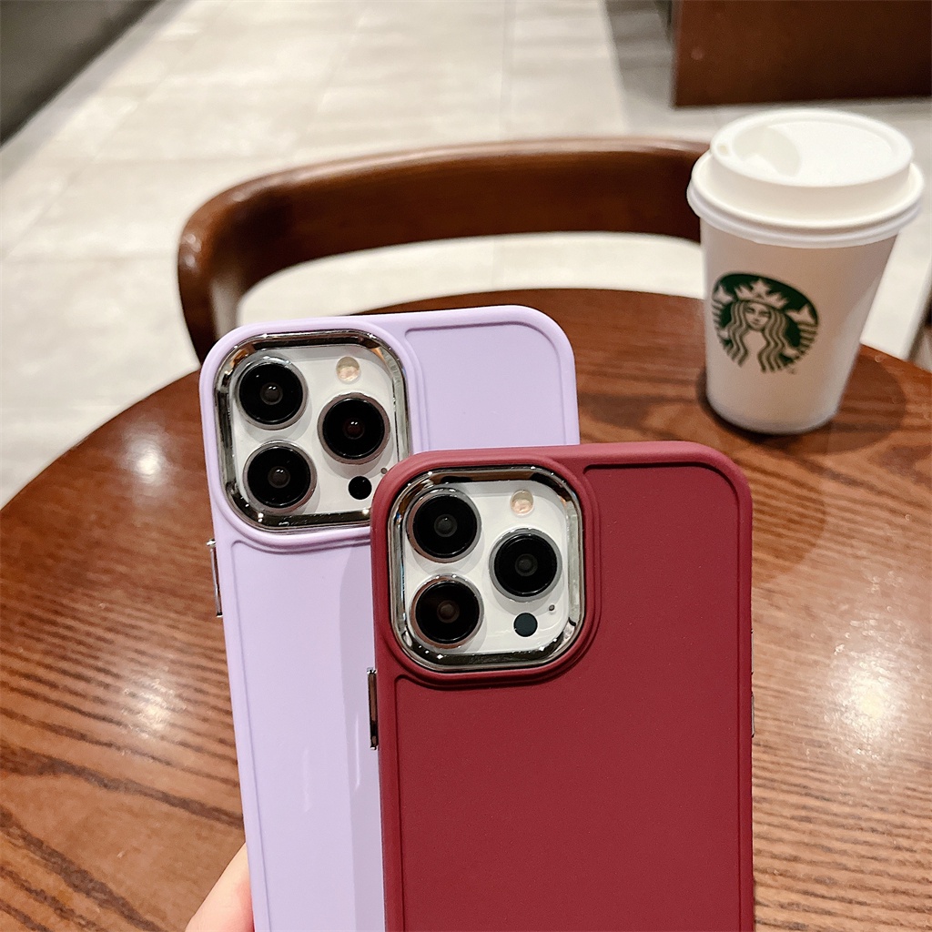 Ốp Điện Thoại TPU silicon Mềm Chống Sốc Mạ Viền Sang Trọng Dành Cho iPhone 13 Pro 14 11 12 Pro max plus