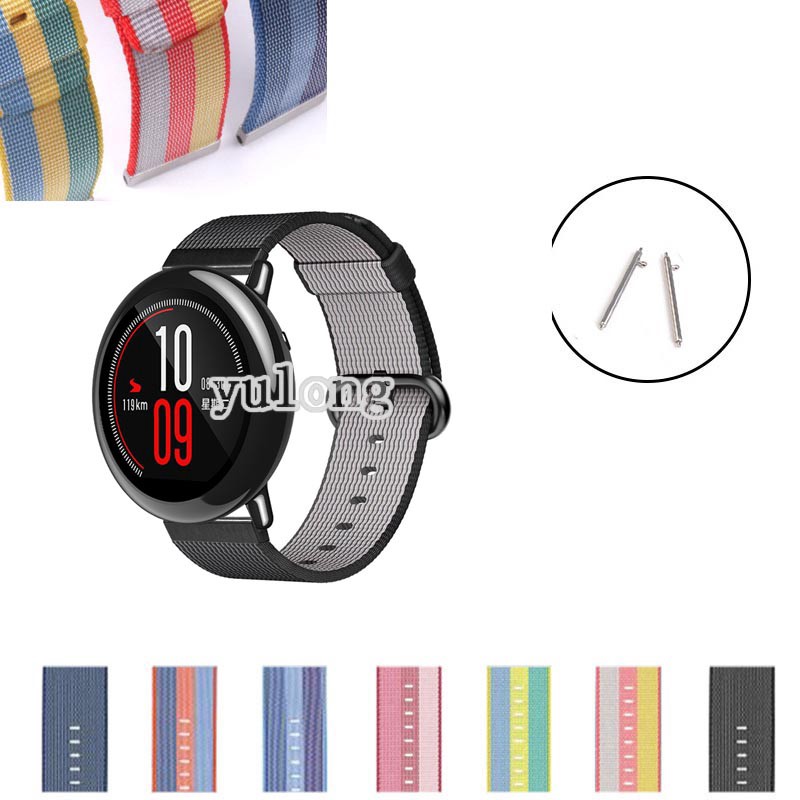 22mm Dây đeo bằng sợi nylon cho đồng hồ thông minh Huami Amazfit Pace