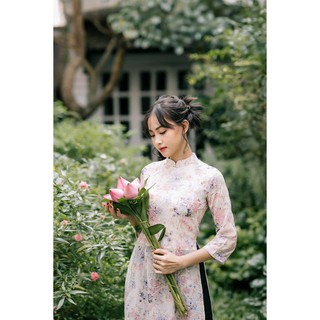 MINX - Áo Dài Chiffon Thêu Đính Hạt