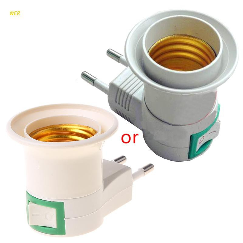 Ổ Cắm Chuyển Đổi Wer E27 Sang Phích Cắm Eu Mới