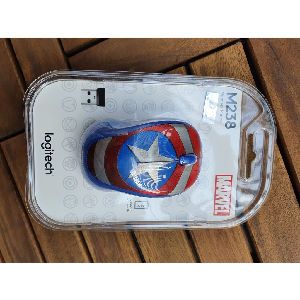 Chuột không dây Logitech M238 Marvel Collection - Hàng Chính Hãng