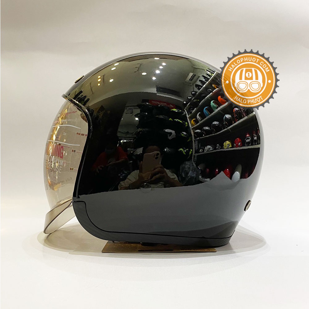[Chính hãng] Nón bảo hiểm kính âm Royal M139 Đen bóng (tặng balo rút)