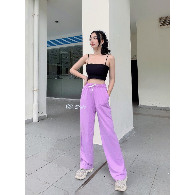 Quần Ống Suông Chất Nỉ Basic Form Rộng Culottes Siêu Xinh 💗 | BigBuy360 - bigbuy360.vn