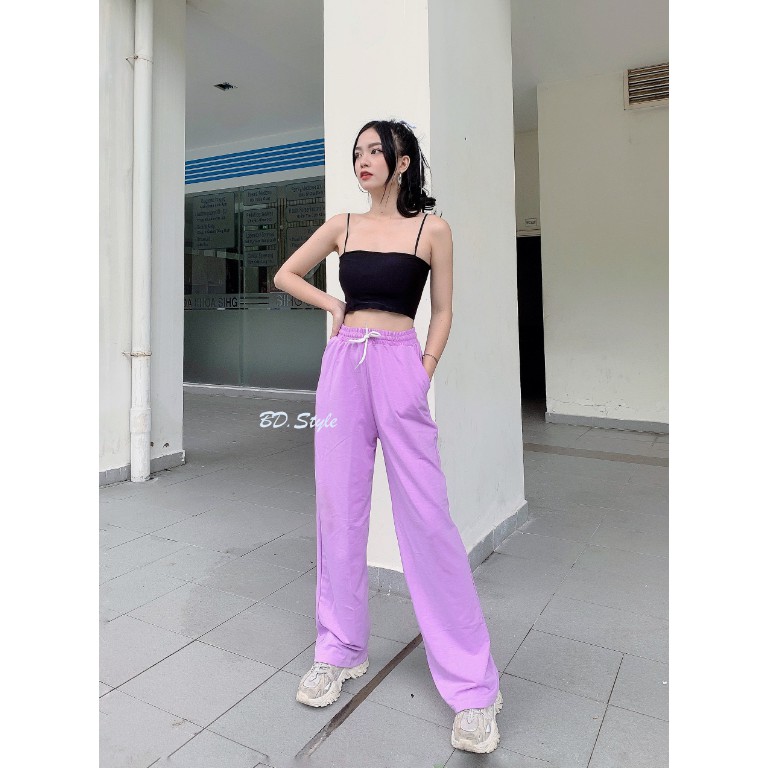 ] Quần Ống Suông Chất Nỉ Basic Form Rộng Culottes Siêu Xinh 💗