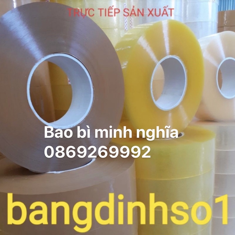 Băng dính 1kg lõi nhựa hàng đẹp dai dính cuộn 1kg
