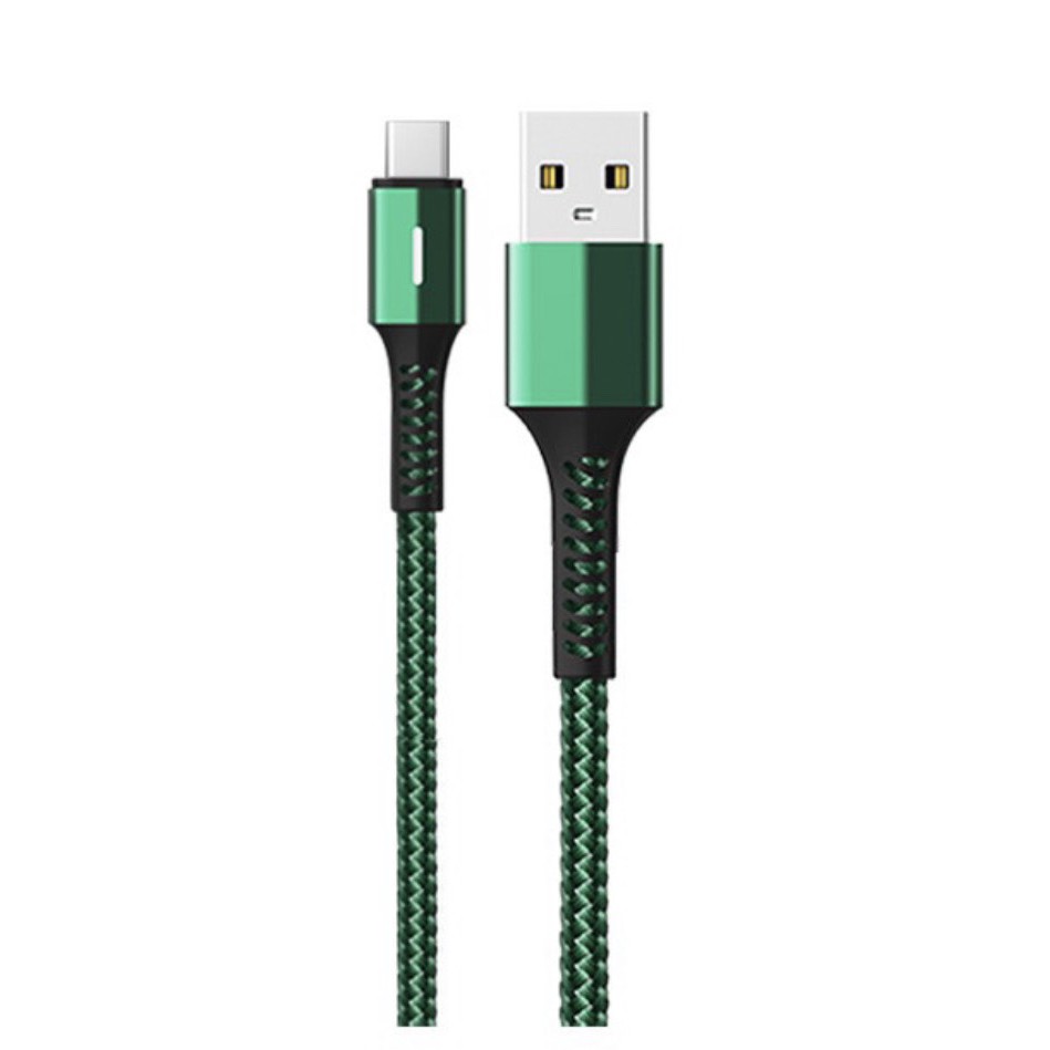 Cáp sạc nhanh LANEX LTC - P15C dây dù tự ngắt Type-C 5.0A, có đèn Led, tương thích nhiều thiết bỊ