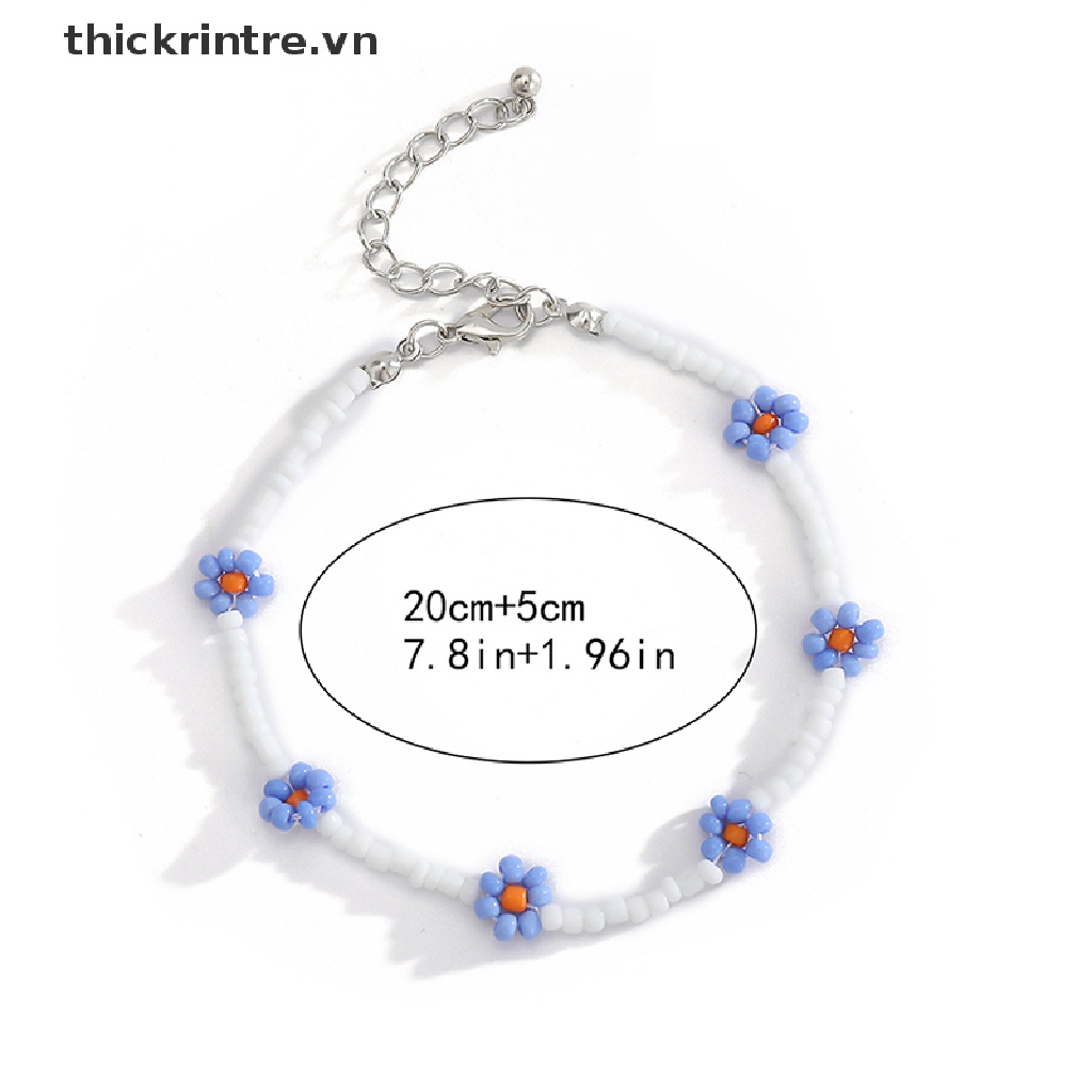 Lắc Chân Xỏ Hạt Handmade Phong Cách Boho Thời Trang Đi Biển Cho Nữ