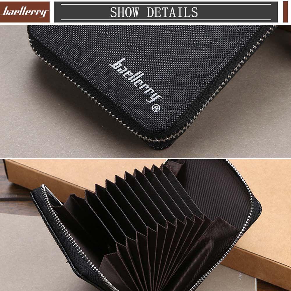 USNOW Ví Da Cầm Tay Có Khóa Kéo Phong Cách Vintage