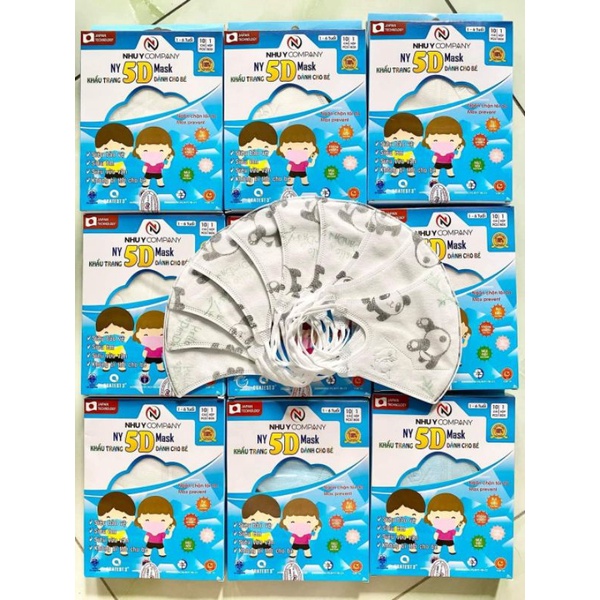 Khẩu trang 5D cho bé trai bé gái