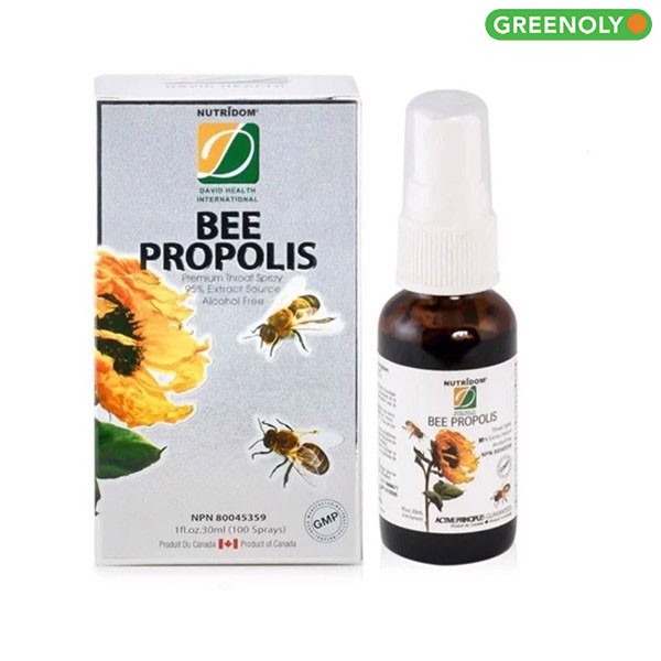 Xịt Keo Ong David Health Bee Propolis Giảm Ho Đau Họng Tăng Sức Đề Kháng Cho Trẻ Em Và Người Lớn - Greenoly