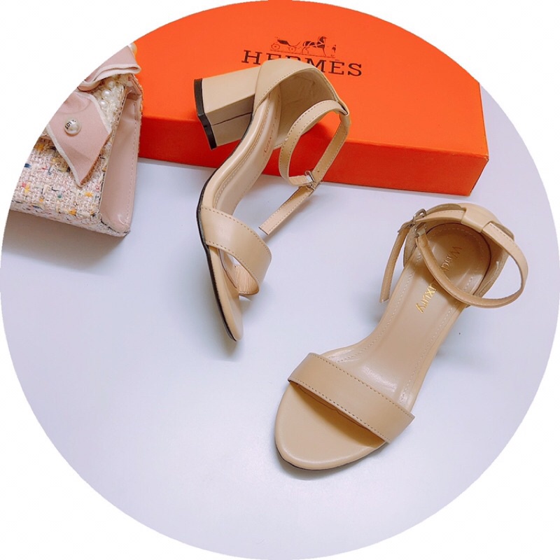 Giày sandal công sở quai ngang bít gót đế vuông 5p hàng đẹp ảnh chụp thật