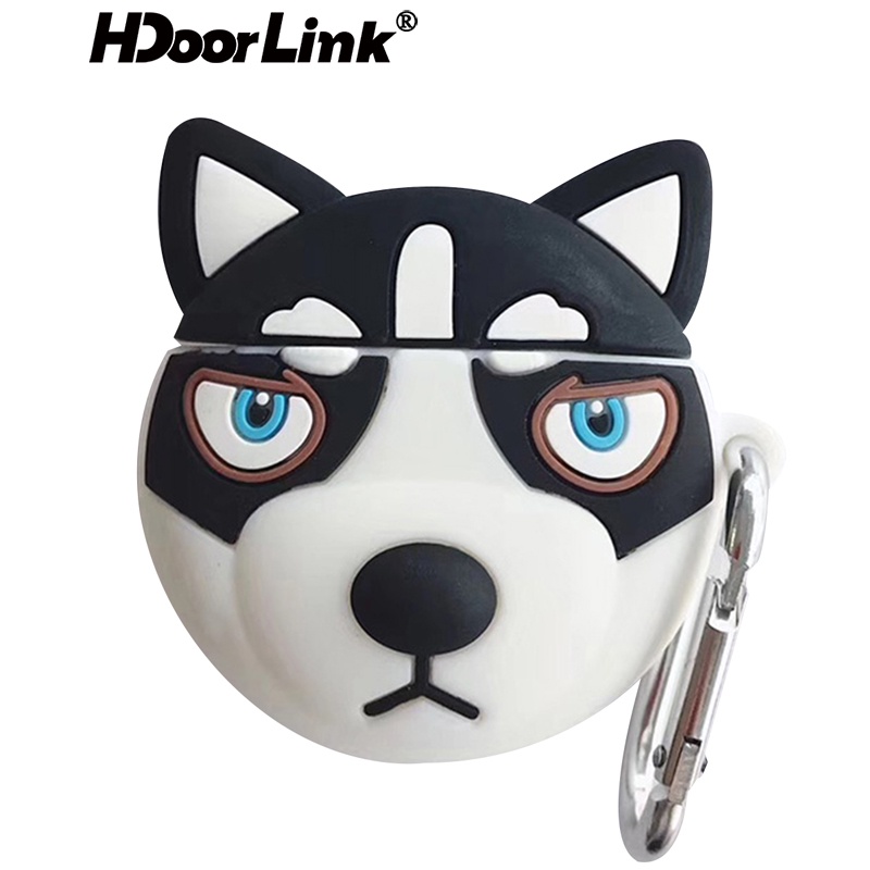 Vỏ bảo vệ hộp sạc tai nghe không dây Air pods Pro 1/2 HdoorLink bằng Silicon mềm họa tiết hoạt hình 3D xinh xắn