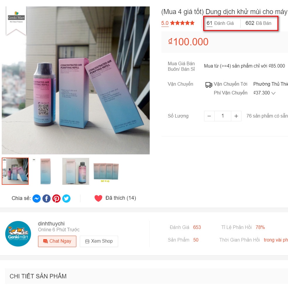 Dung dịch khử mùi cho Petkit Pura X, Petkit Pura Max và Petkit Smart Spray