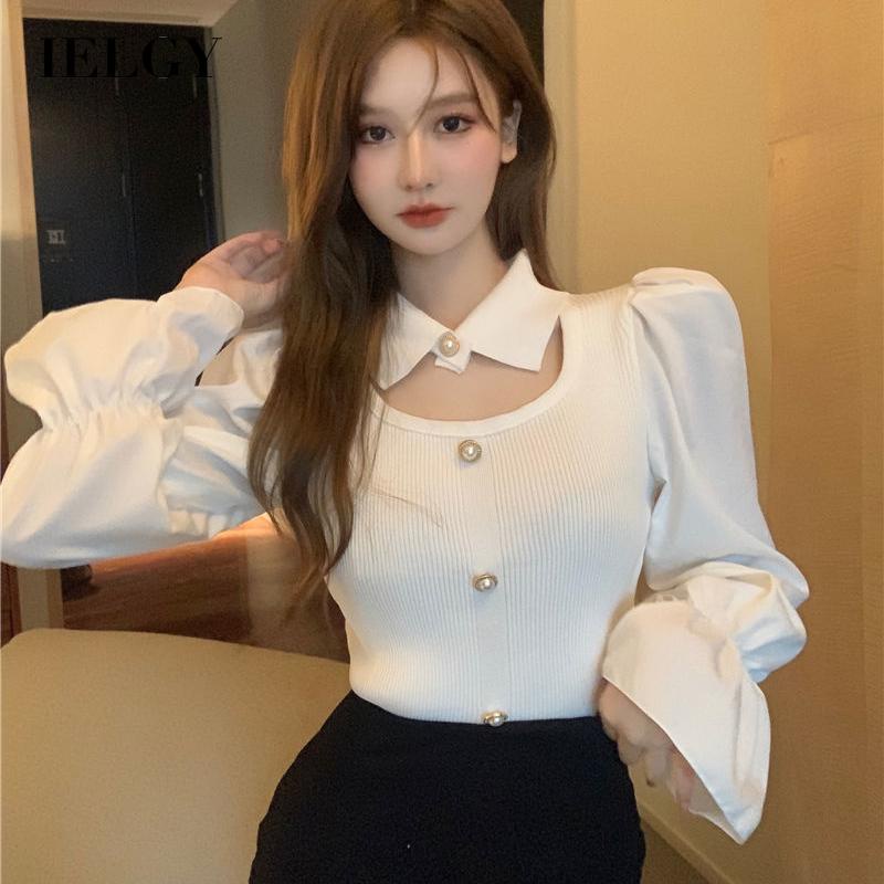 Áo IELGY dài tay phong cách phương Tây thời trang cho nữ