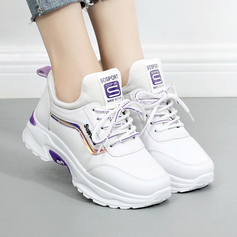 CHZK Giày Sneaker Sục Đế độn Thể Thao,Giày nữ đế cao Sneaker chiều cao