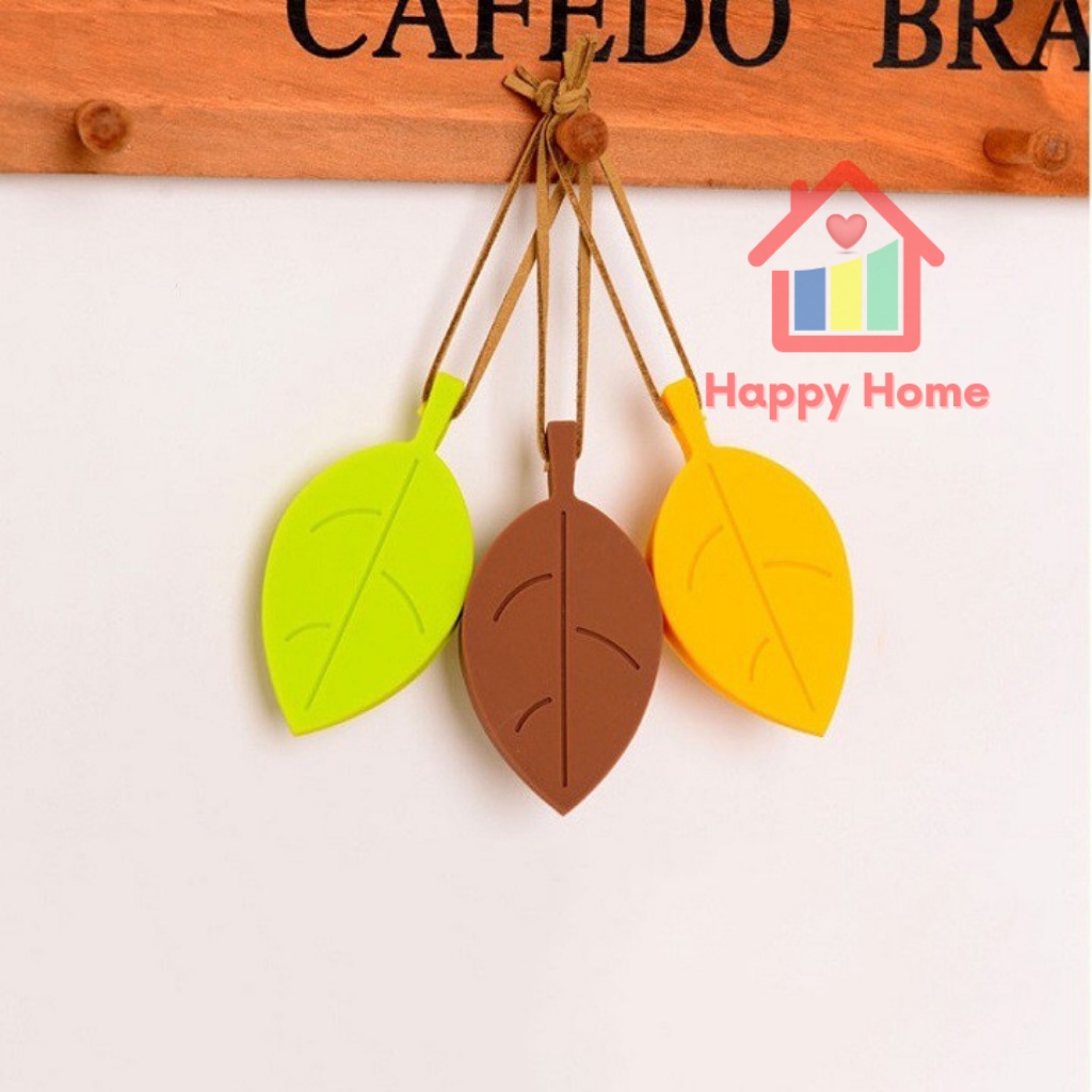 Chặn cửa cao su chống va đập hình chiếc lá thông minh, tránh gió lùa sập cửa, chống kẹp tay bé Happy Home