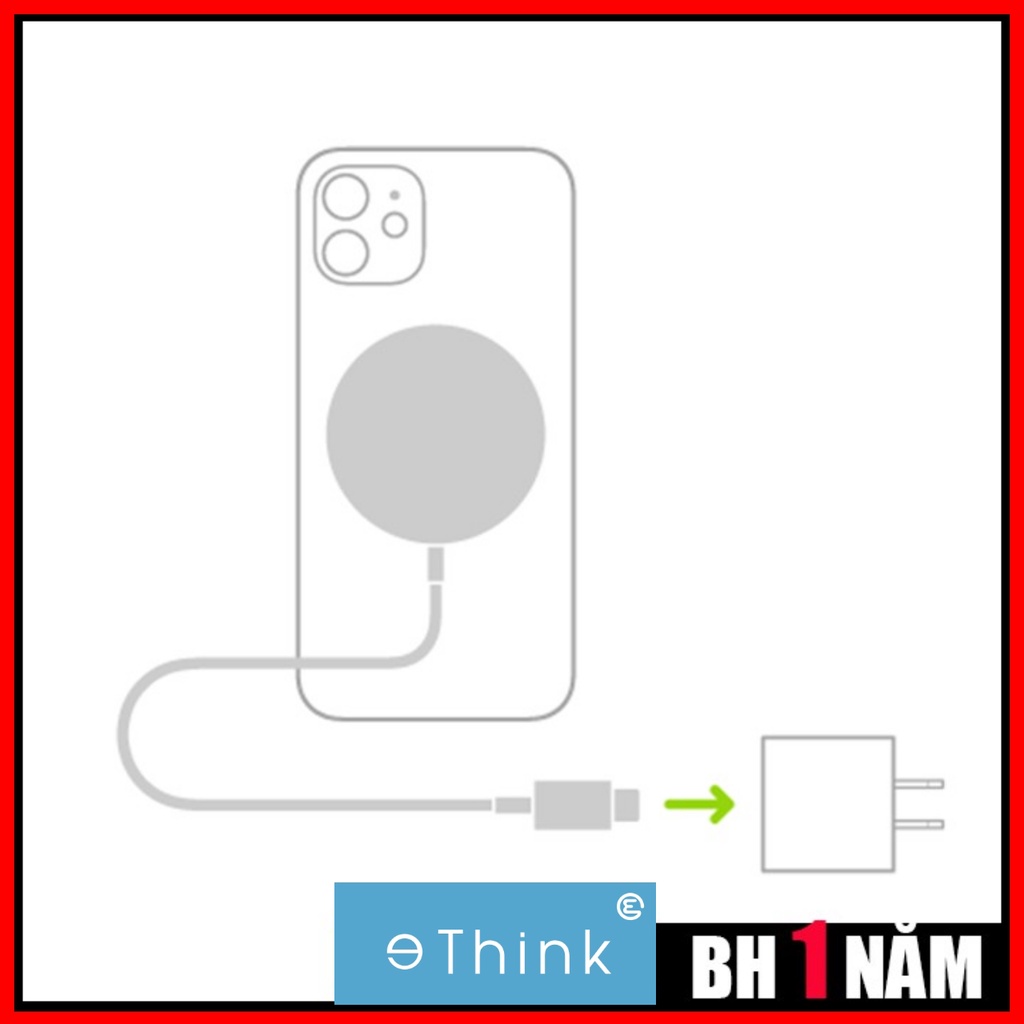 Sạc Không Dây MagSafe Charger Cho IP 12 Và Các Dòng Máy Hỗ Trợ Sạc Không Dây Chuẩn Qi