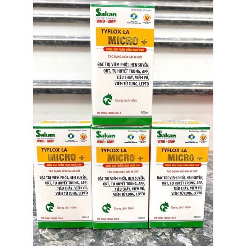1 lọ TYFLO LA MICRO 100ml Sakan dùng cho trâu bò lợn chó mèo