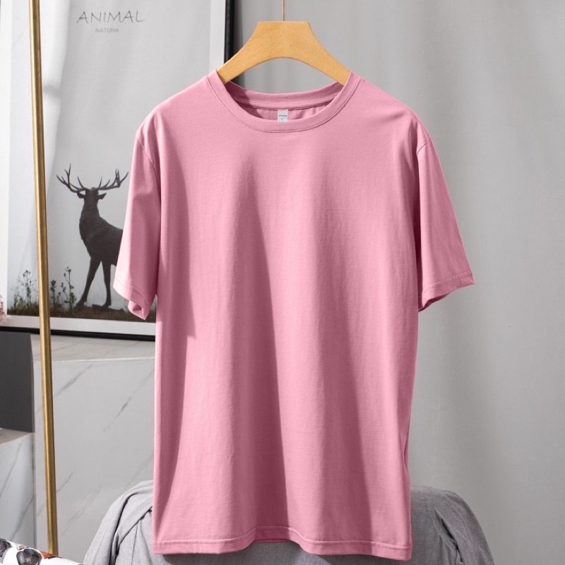 Áo Phông Trơn Cotton không cổ DUDE Tee tay ngắn fullsize 40-100kg