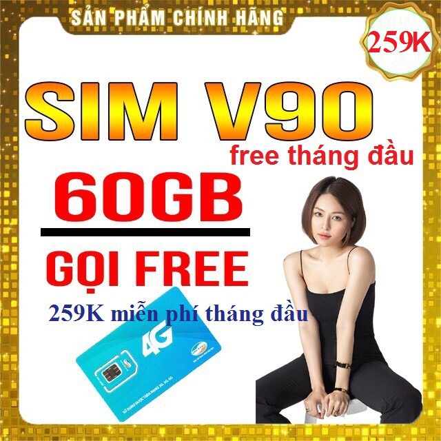 SẴN THÁNG ĐẦU-SIM 4G VIETTEL V90-V120 62GB/tháng, 43.000 phút gọi miễn phí dùng cho điện thoại,máy tính bảng,wifi,dcom