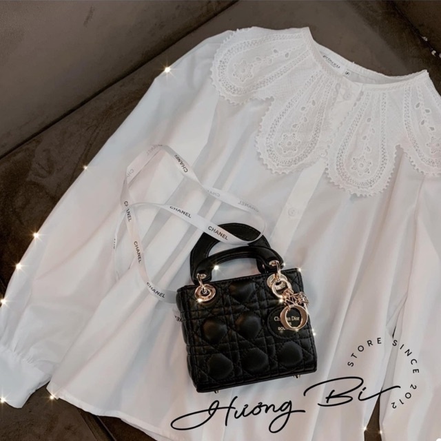 Áo sơ mi nữ - Áo sơ mi kiểu cổ hoa cách điệu - Áo sơ mi tay cài khuy đi học đi làm_037 | BigBuy360 - bigbuy360.vn