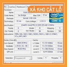 Chip Intel CPU Core I5 3470 (xung nhịp 3.6GHz) chơi game, nâng cấp PUBG