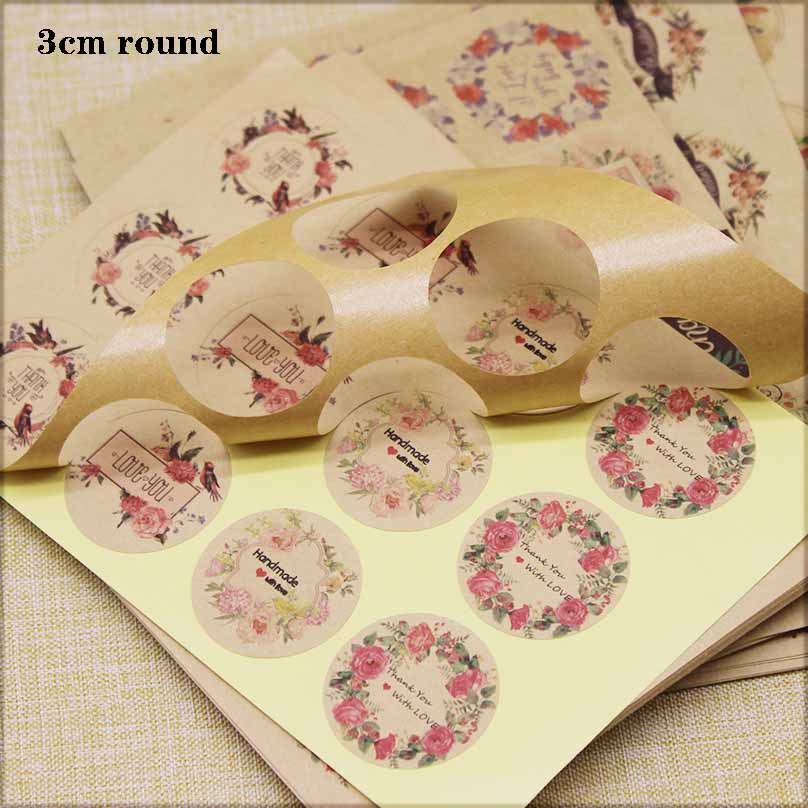 Bộ 12 Miếng Dán Thank you Handmade