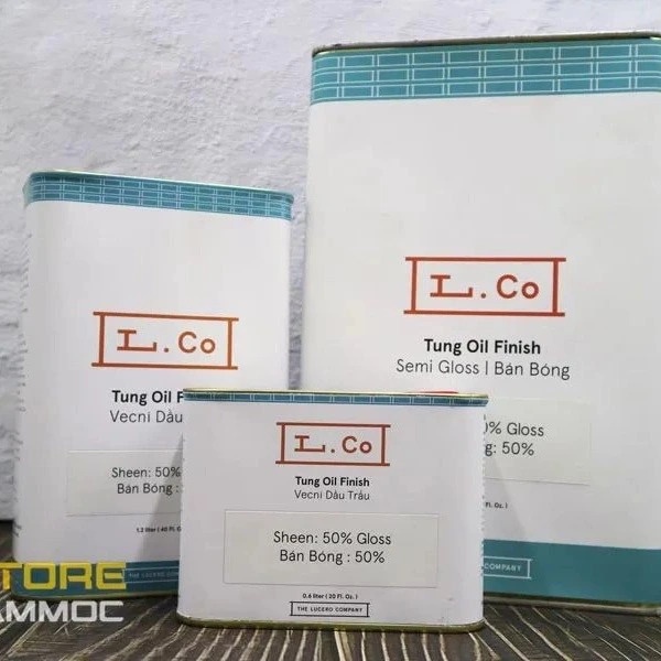 Vecni Dầu Trẩu L.CO Không Màu Bóng 50% TUNG OIL FINISH 50% Dung Tích 0.25L, 0.5L, 1.2L