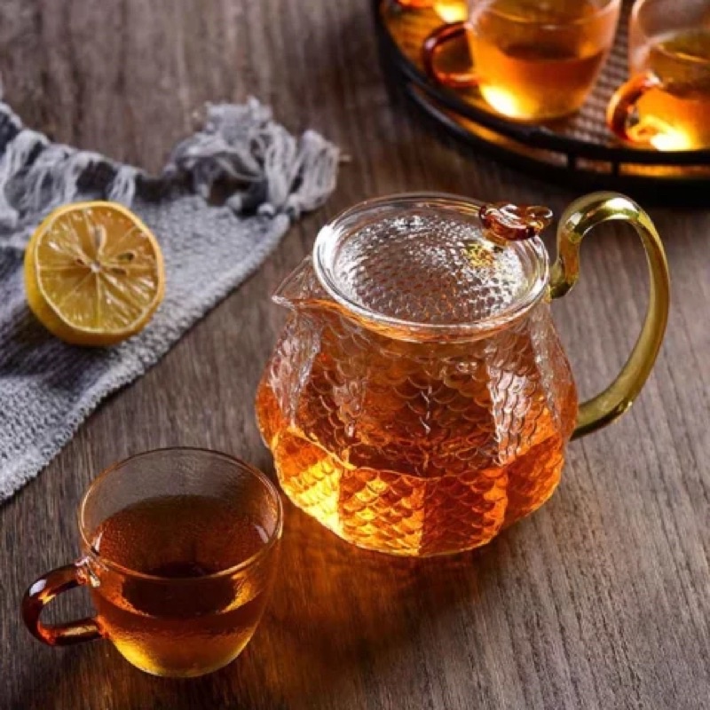 Bộ Ấm Chén Thuỷ Tinh Chịu Nhiệt Phong Cách Nhật