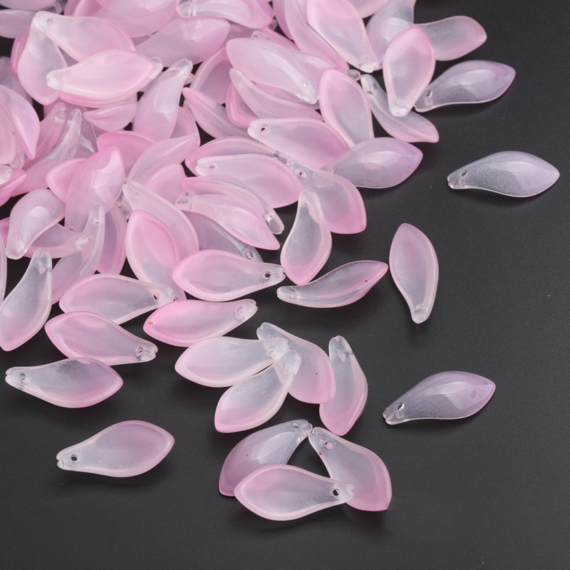 5 cánh hoa sen thủy tinh 11*23mm nguyên liệu làm trâm làm trang sức cố trang cosplay cổ phục