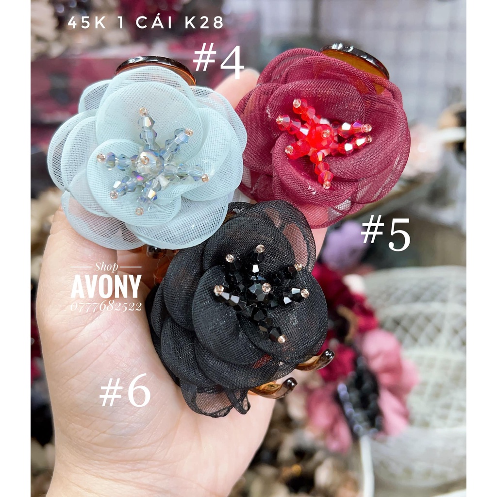 Kẹp tóc càng cua 3 - 5 răng hoa vải