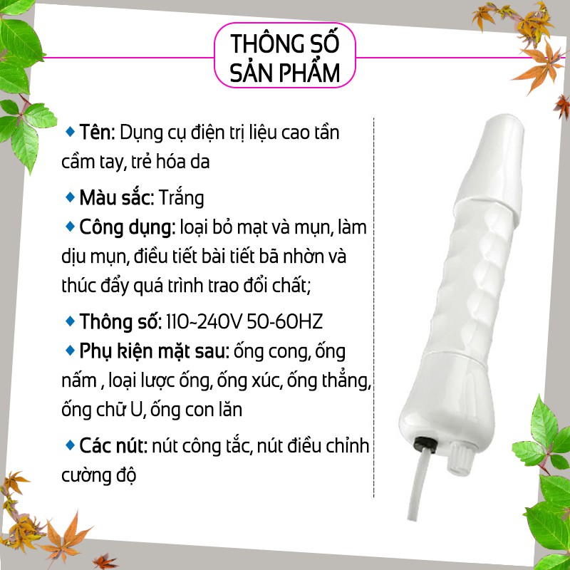 Dụng Cụ Trẻ Hóa Da HOT Bộ Que Trẻ Hóa Da, Trị Liệu Bằng Điện Cao Tần, Khử Trùng Bằng Ozone Bảo Hành [12 Tháng]