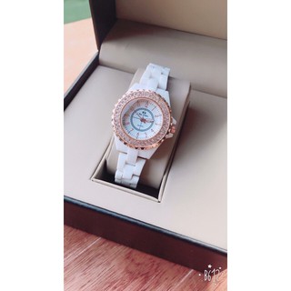 Đồng hồ bee sister nữ mặt tròn dây nhựa
