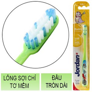 combo 6 Bàn Chải Đánh Răng Trẻ Em Jordan Buddy Cho Bé 5 - 10 TUỔI