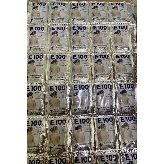 Sữa tắm trắng da E100 tinh chất sữa dê combo 10 dây