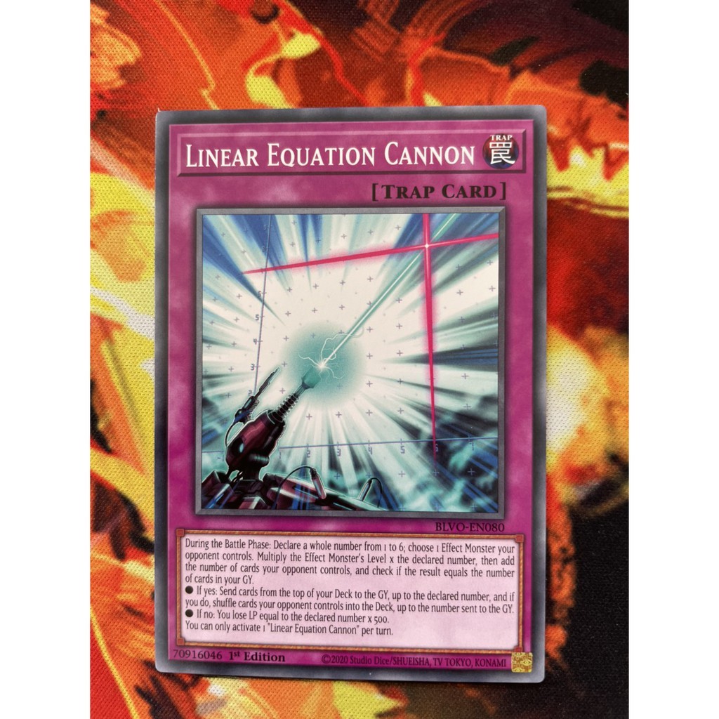 [ ĐẬU PHỘNG ] THẺ BÀI YUGIOH- TRAP - Linear Equation Cannon - BLVO-EN080 - Common 1st Edition