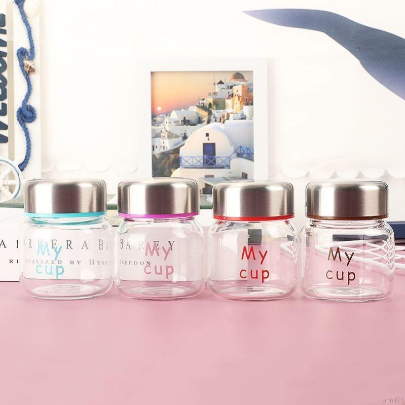 Bình Nước Thủy Tinh Mini Chịu Nhiệt Cao Chống Rò Rỉ Tiện Dụng