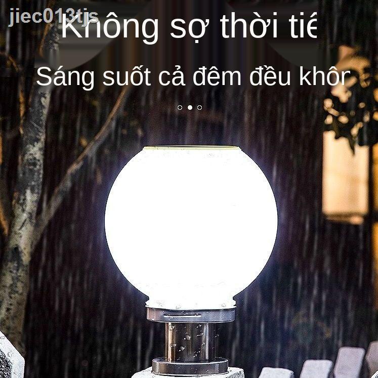 ☊ ₪ Đèn pha cột năng lượng mặt trời, sân vườn ngoài led hàng rào, cửa, trụ cổng, bóng siêu sáng nông thôn mới