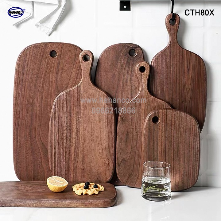 Thớt gỗ óc chó bày pizza dùng trang trí/ chụp hình  HAHANCO