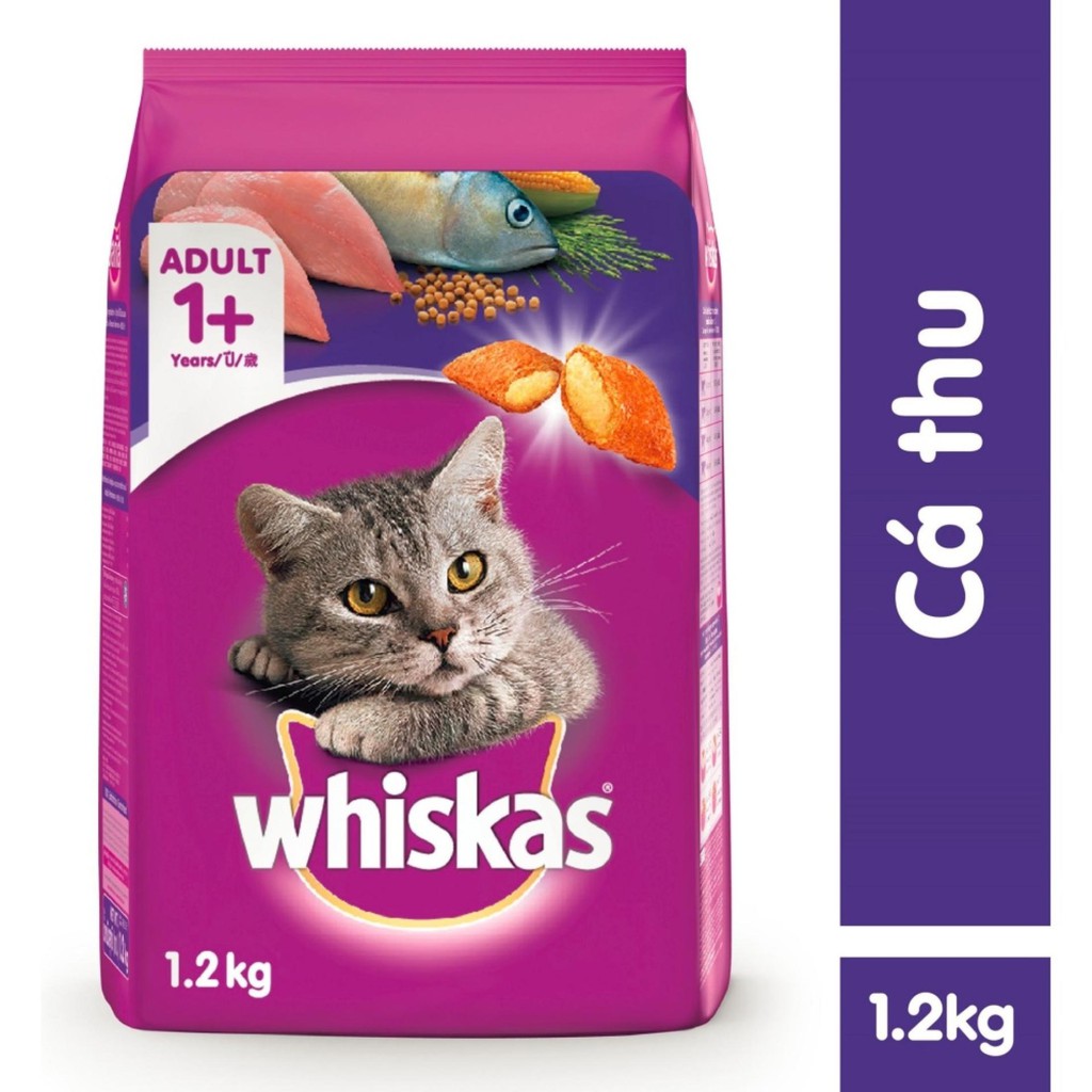 Thức Ăn Cho Mèo Whiskas Vị Cá Thu (1.2Kg)