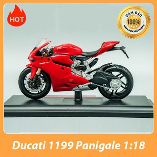 XE MÔ HÌNH - MOTO Siêu xe Ducati 1199 Panigale - MAISTO tỷ lệ 1:18