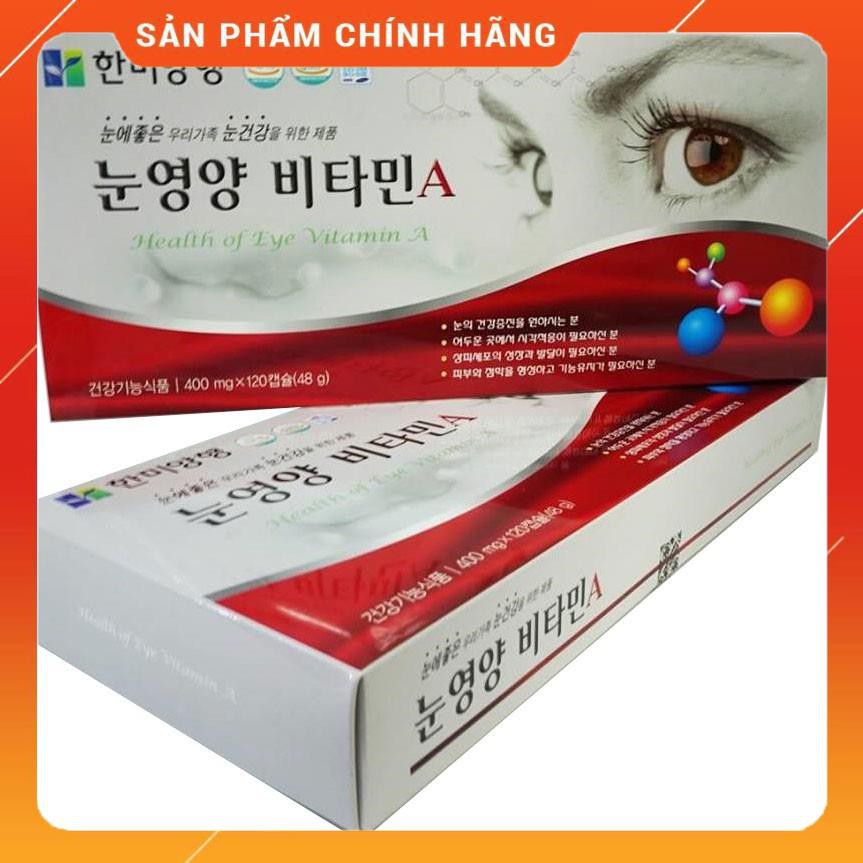 Viên Bổ Mắt Hàn Quốc Health of eye Bổ Sung Vitamin A, Hộp 120 Viên