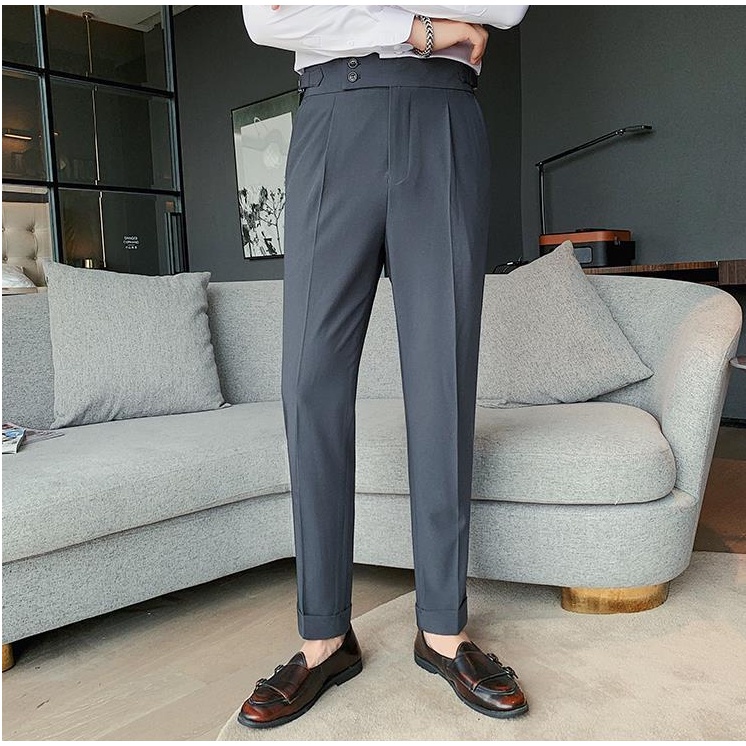 Quần Âu Nam 2 Khuy Cạp Cao, Hàn Quốc Cao Cấp - kiểu mới , phong cách hàn quốc , Dáng Ôm Chuẩn DT LIMITED